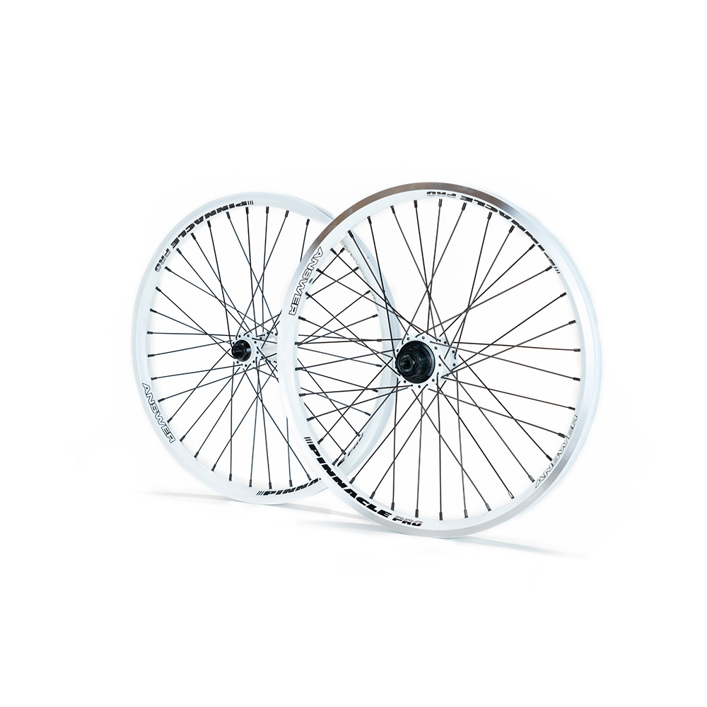 White bmx cheap wheel set